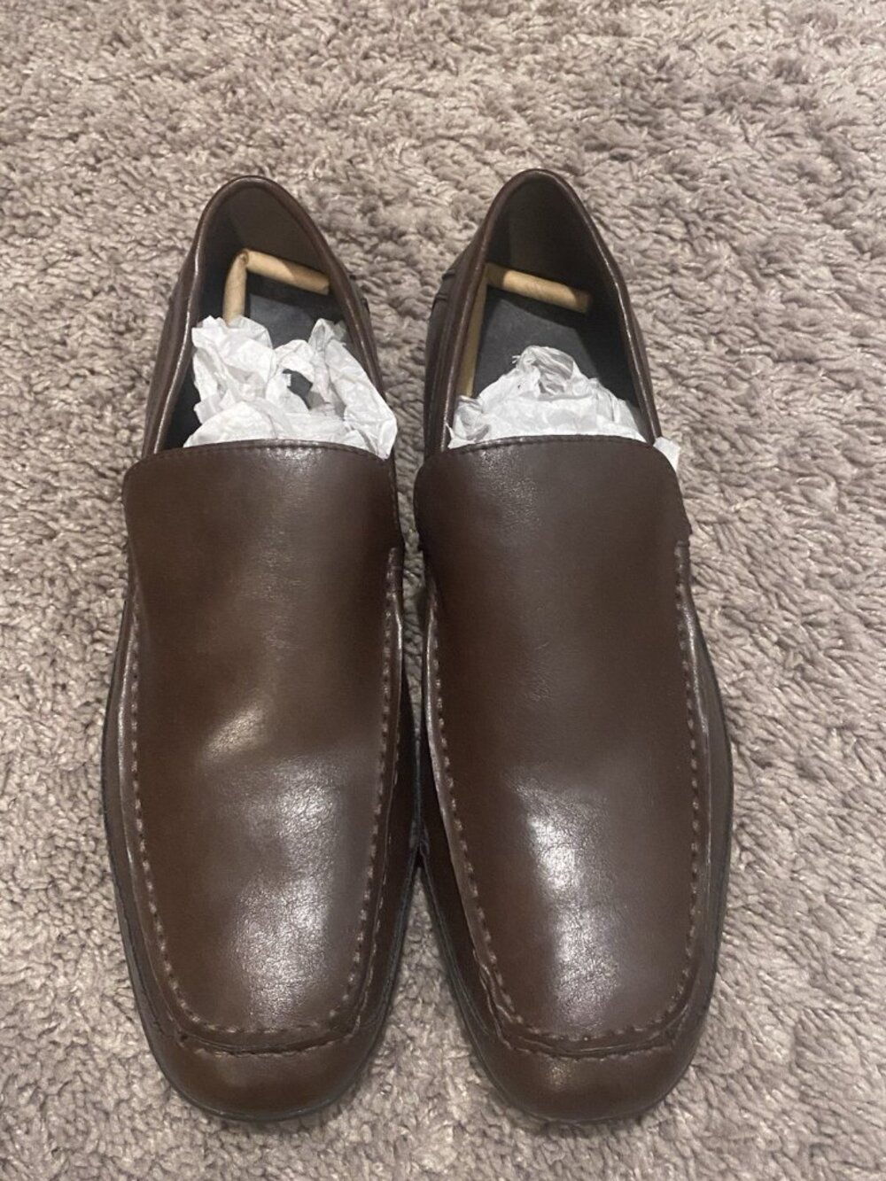 Kenneth Cole Reaction Lap of Luxury Leather Loafers Men's Sz 8 Slip-On Shoes